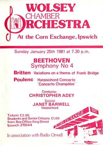 Poster for Sunday 25 Jan 1981