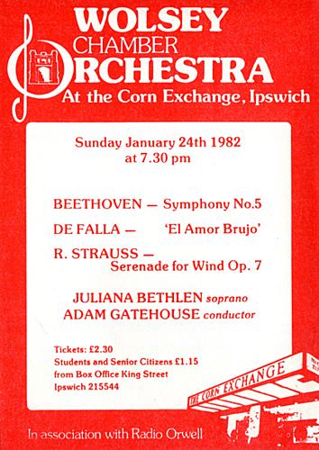 Poster for Sunday 24 Jan 1982