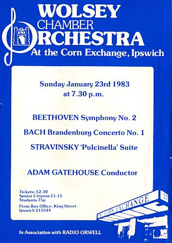 Poster for Sunday 23 Jan 1983