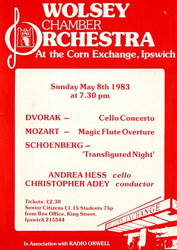 Poster for Sunday 8 May 1983