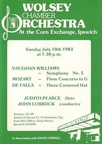 Poster for Sunday 10 Jul 1983