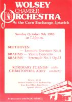 poster for concert on Sunday 9 Oct 1983
