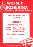 poster for concert on Sunday 7 Oct 1984