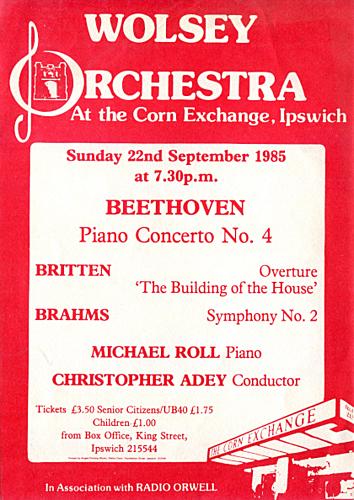 Poster for Sunday 22 Sep 1985