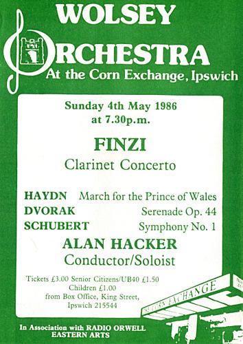 Poster for Sunday 4 May 1986