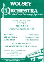 poster for concert on Sunday 3 May 1987