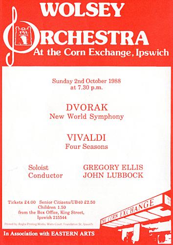 Poster for Sunday 2 Oct 1988