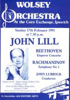 poster for concert on Sunday 17 Feb 1991