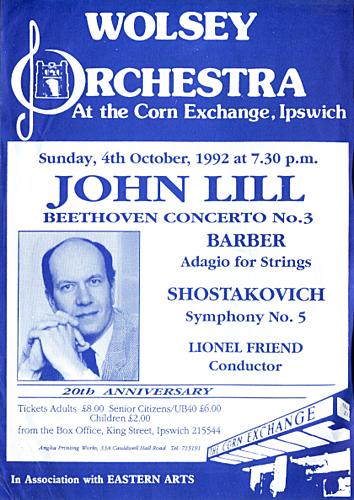 Poster for Sunday 4 Oct 1992