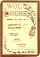 poster for concert on Sunday 23 May 1993