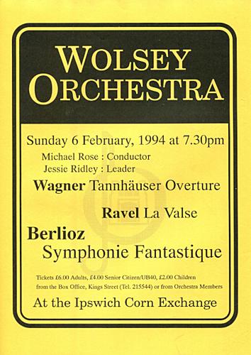 Poster for Sunday 6 Feb 1994