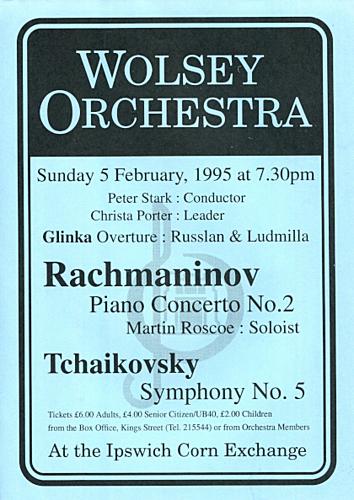 Poster for Sunday 5 Feb 1995