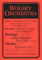 poster for concert on Sunday 15 Oct 1995