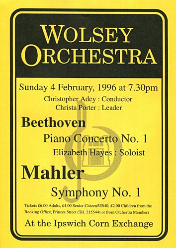 Poster for Sunday 4 Feb 1996