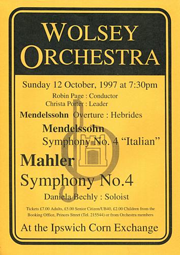 Poster for Sunday 12 Oct 1997
