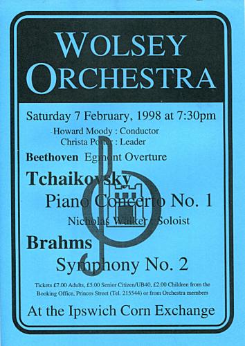Poster for Saturday 7 Feb 1998