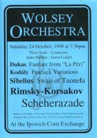 poster for concert on Saturday 24 Oct 1998