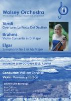 poster for concert on Saturday 15 Oct 2011