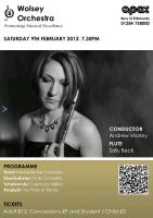 poster for concert on Saturday 9 Feb 2013