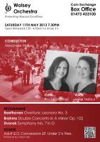 poster for concert on Saturday 11 May 2013