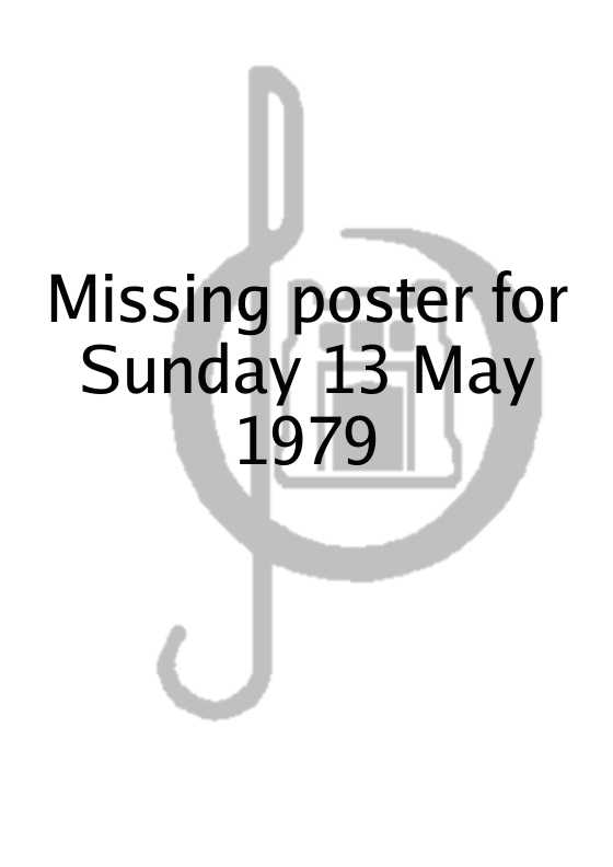 Poster for Sunday 13 May 1979