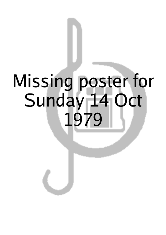 Poster for Sunday 14 Oct 1979