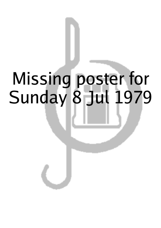 Poster for Sunday 8 Jul 1979